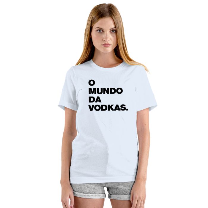Camiseta O Mundo da Vodkas Estampa Personalizada