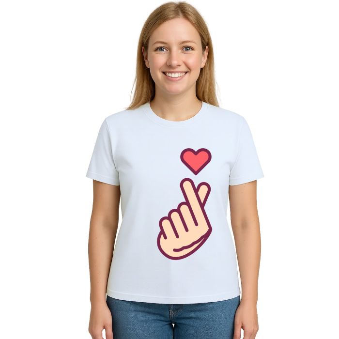 Camiseta Coração KPOP Fandom Coreia Personalizada