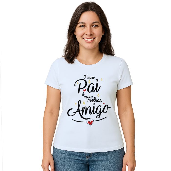 Camiseta Pai Melhor Amigo Estampa Personalizada