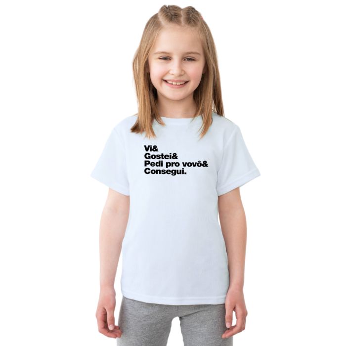 Camiseta Vi Gostei Pedi Pro Vovô Personalizada Algodão