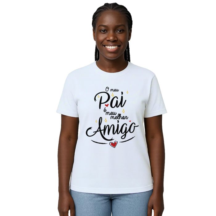 Camiseta Pai Melhor Amigo Estampa Personalizada