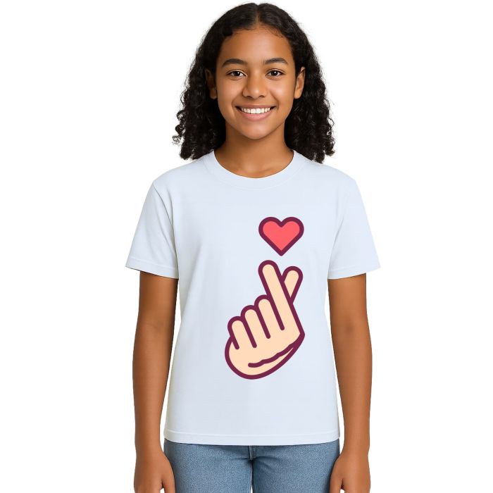 Camiseta Coração KPOP Fandom Coreia Personalizada