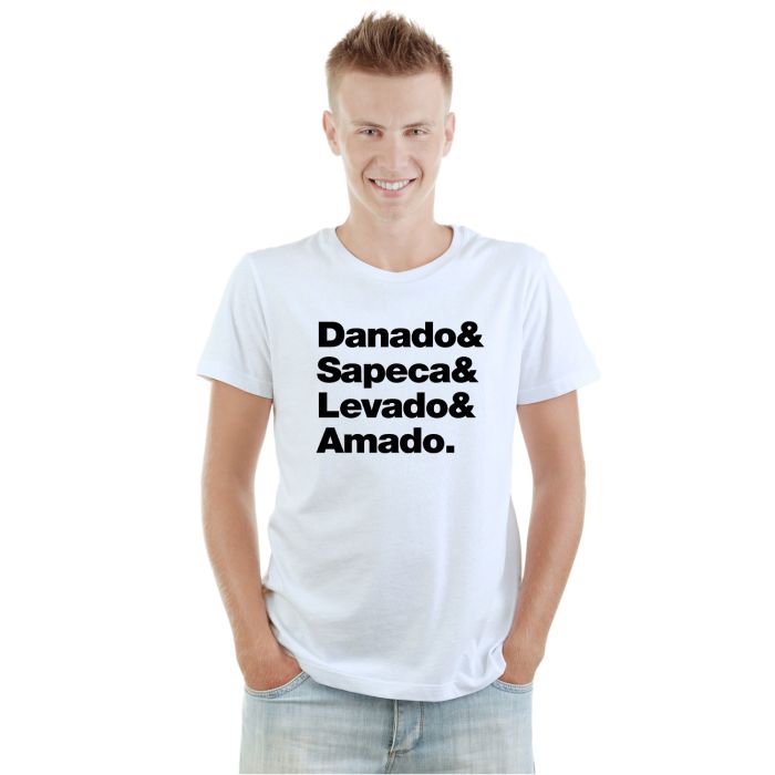 Camiseta Danado Sapeca Levado Amado Personalizada