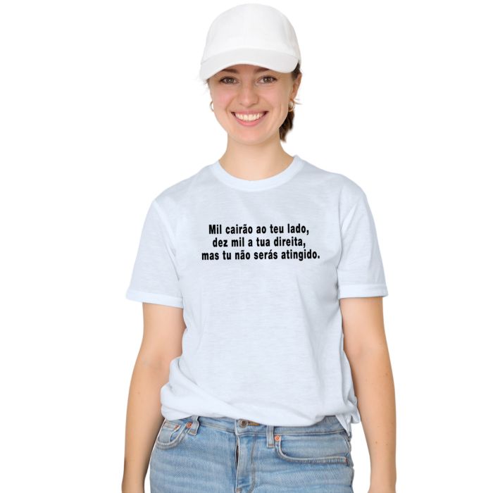 Camiseta Mil Cairão Ao Teu Lado Estampa Personalizada