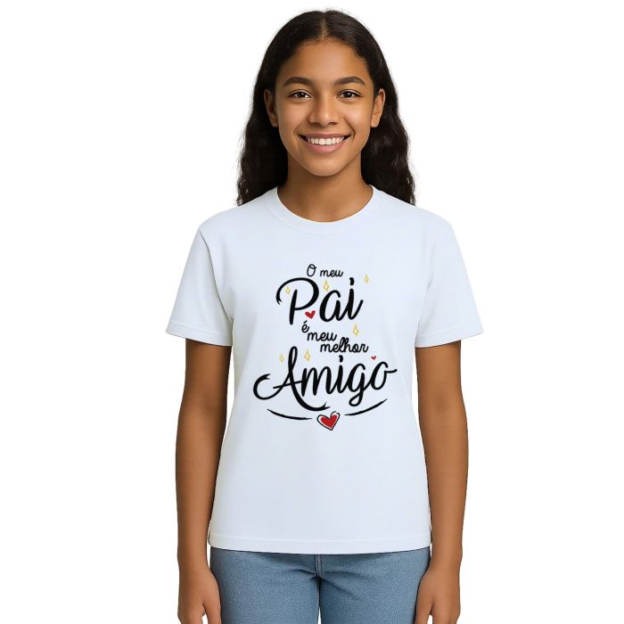 Camiseta Pai Melhor Amigo Estampa Personalizada