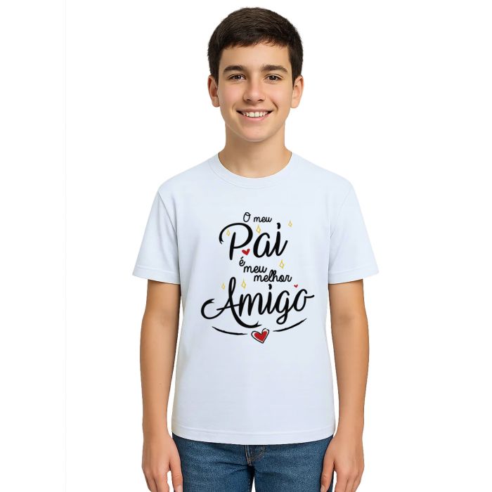 Camiseta Pai Melhor Amigo Estampa Personalizada