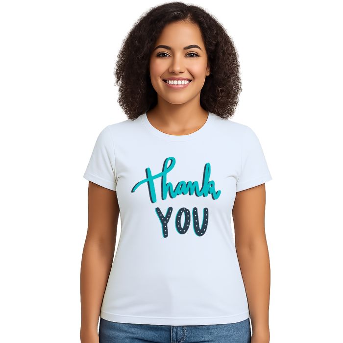 Camiseta Thank You Tks Obrigado Estampa Personalizada