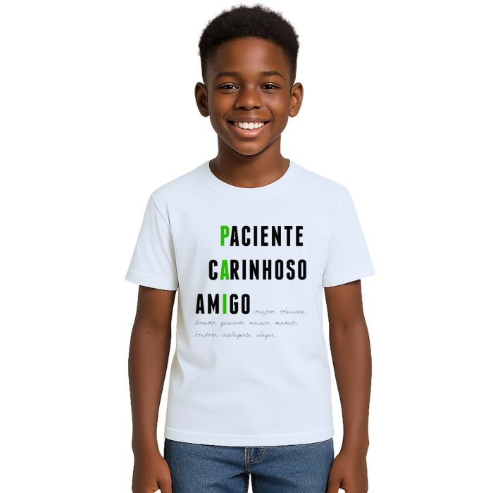 Camiseta Pai Paciente Carinhoso Amigo Personalizada