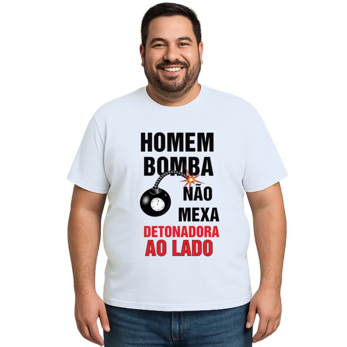 Camiseta Homem Bomba Não Mexa Estampa Personalizada