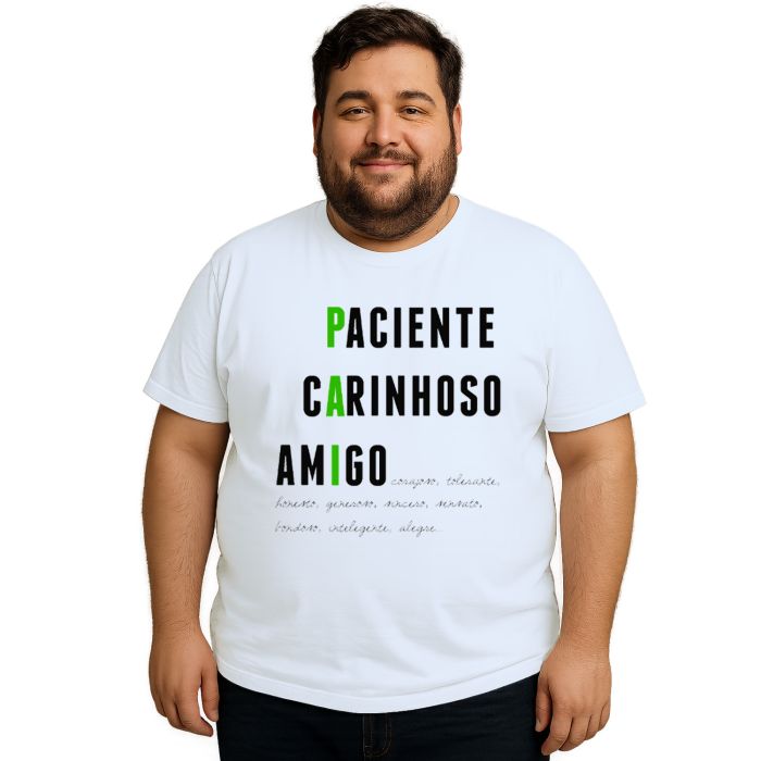 Camiseta Pai Paciente Carinhoso Amigo Personalizada