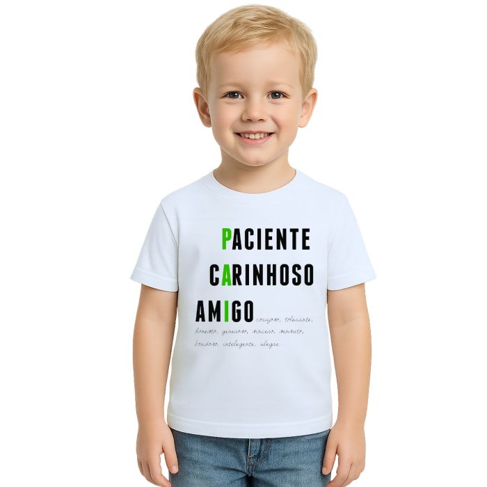 Camiseta Pai Paciente Carinhoso Amigo Personalizada