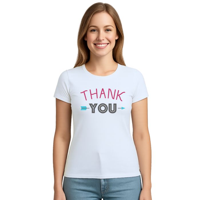 Camiseta Thank You Flecha Estampa Personalizada
