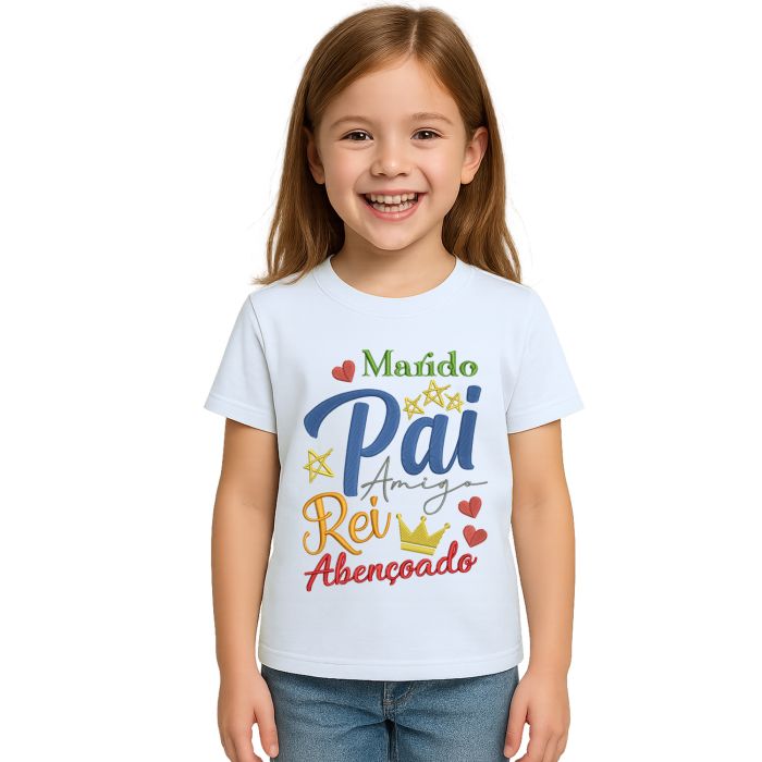Camiseta Marido Pai Amigo Rei Abençoado Personalizada