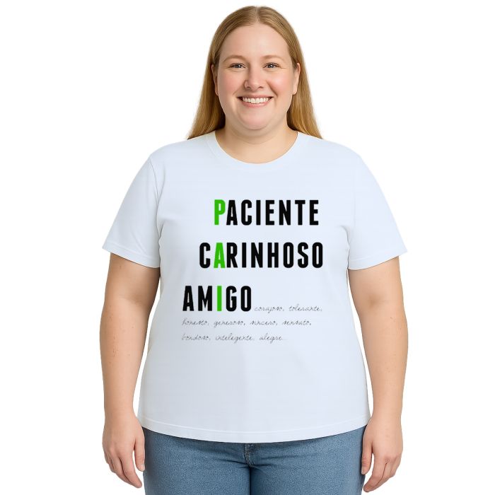 Camiseta Pai Paciente Carinhoso Amigo Personalizada