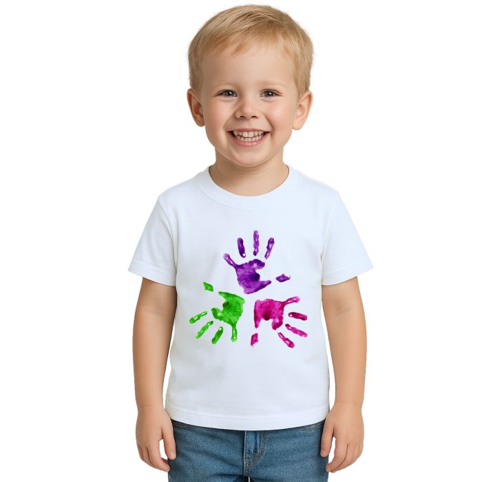 Camiseta Mãos Em Arte Criativa Estampa Personalizada