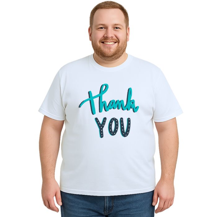 Camiseta Thank You Tks Obrigado Estampa Personalizada