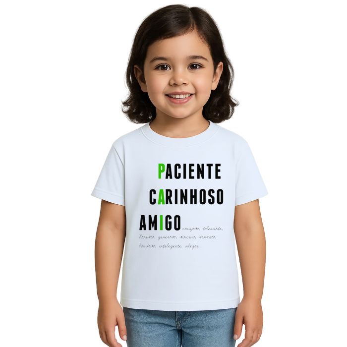 Camiseta Pai Paciente Carinhoso Amigo Personalizada