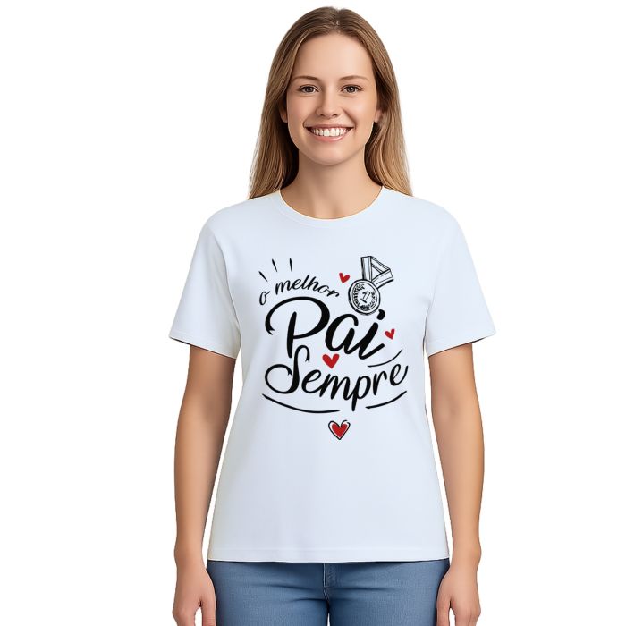 Camiseta Melhor Pai Sempre Dia dos Pais Personalizada