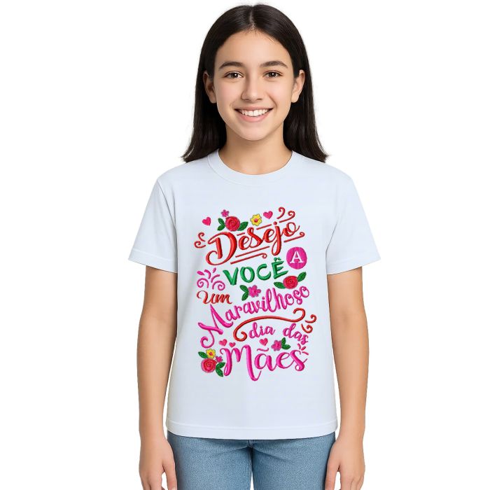 Camiseta Maravilhoso Dia Das Mães Estampa Personalizada