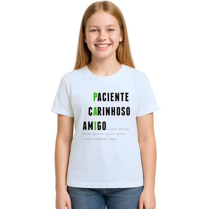 Camiseta Pai Paciente Carinhoso Amigo Personalizada