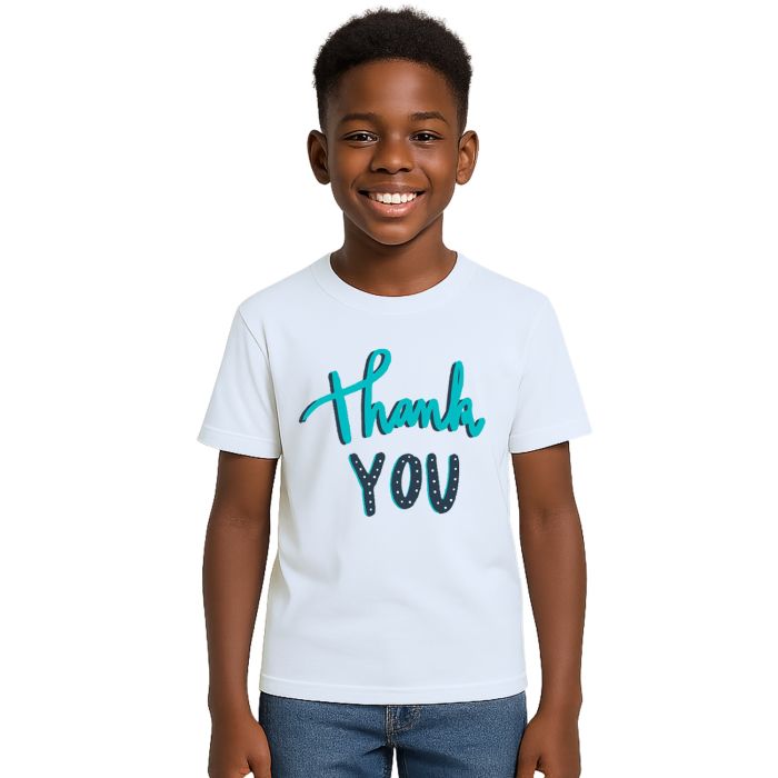 Camiseta Thank You Tks Obrigado Estampa Personalizada