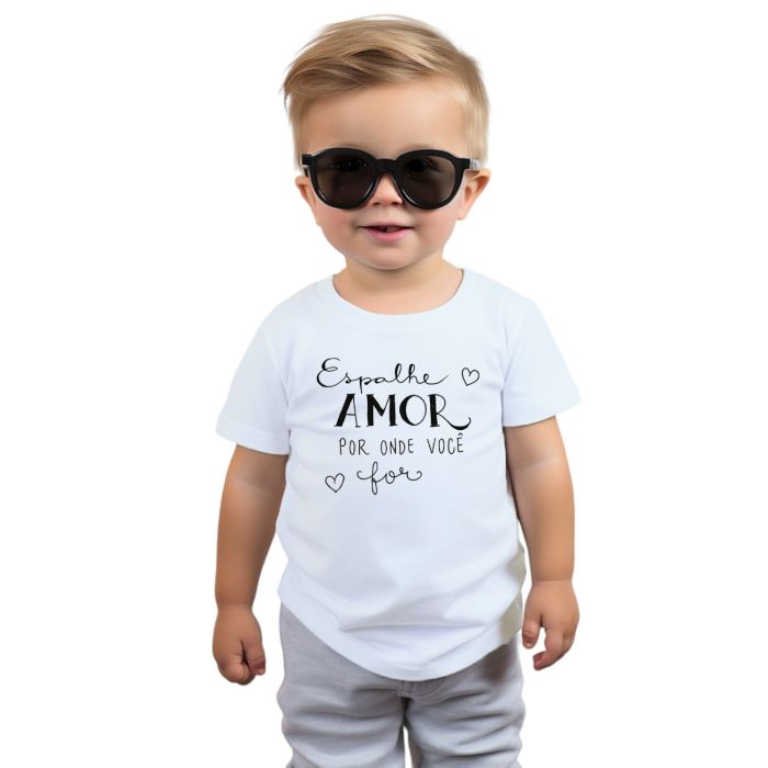 Camiseta Espalhe Amor Onde For Estampa Personalizada