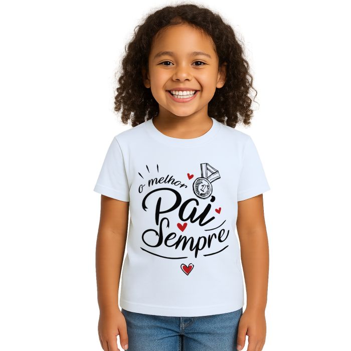 Camiseta Melhor Pai Sempre Dia dos Pais Personalizada