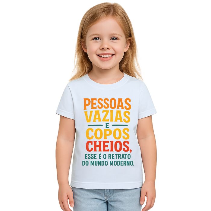 Camiseta Pessoas Vazias e Copos Cheios Personalizada