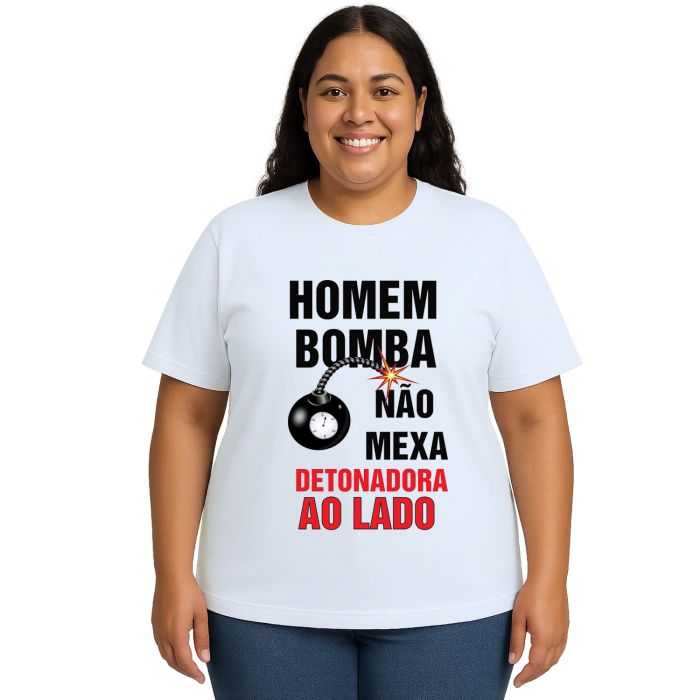 Camiseta Homem Bomba Não Mexa Estampa Personalizada