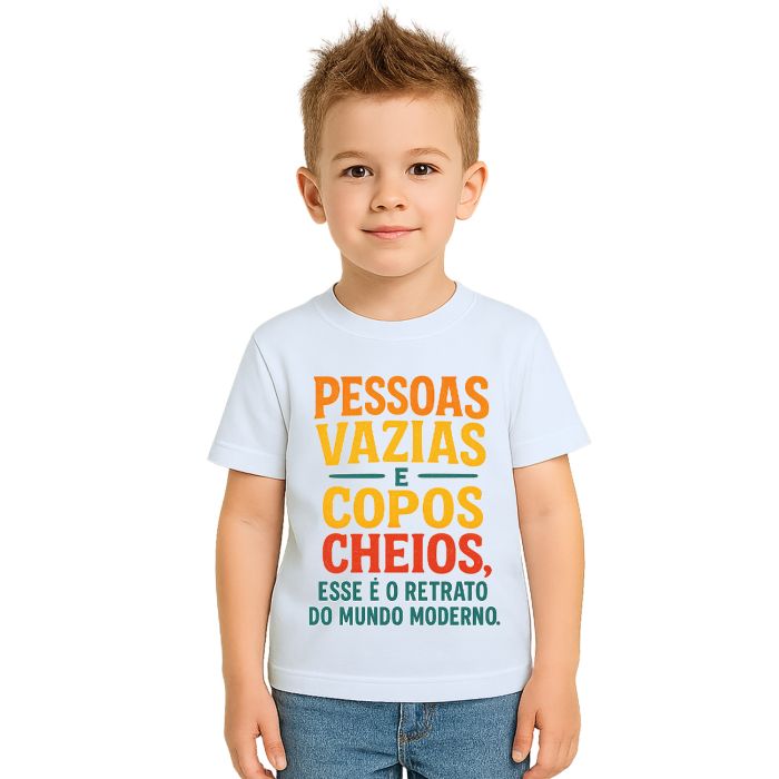 Camiseta Pessoas Vazias e Copos Cheios Personalizada