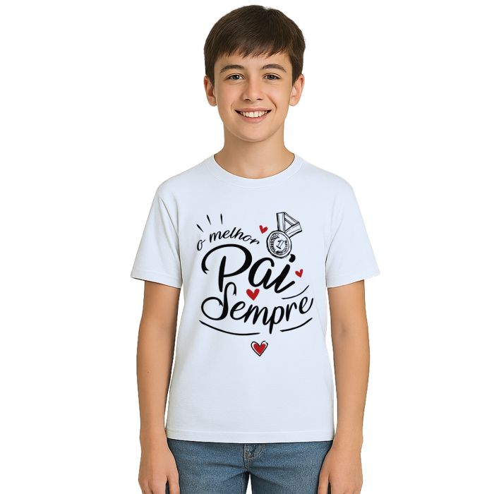 Camiseta Melhor Pai Sempre Dia dos Pais Personalizada
