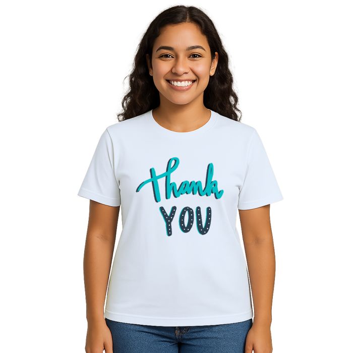 Camiseta Thank You Tks Obrigado Estampa Personalizada