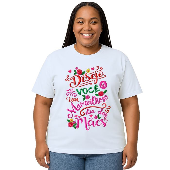 Camiseta Maravilhoso Dia Das Mães Estampa Personalizada