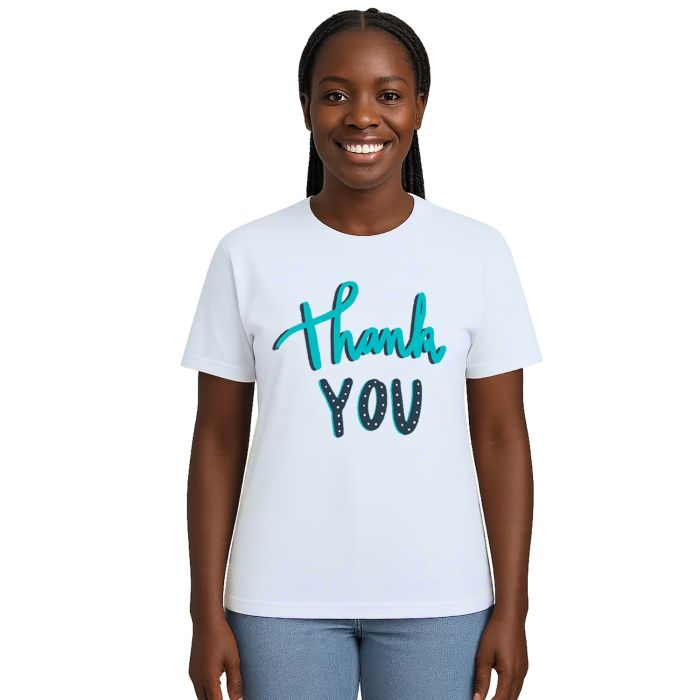 Camiseta Thank You Tks Obrigado Estampa Personalizada