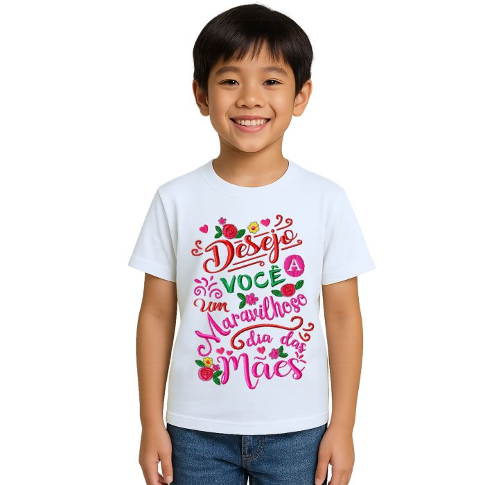 Camiseta Maravilhoso Dia Das Mães Estampa Personalizada