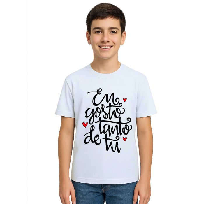 Camiseta Eu Gosto Tanto De Tu Estampa Personalizada