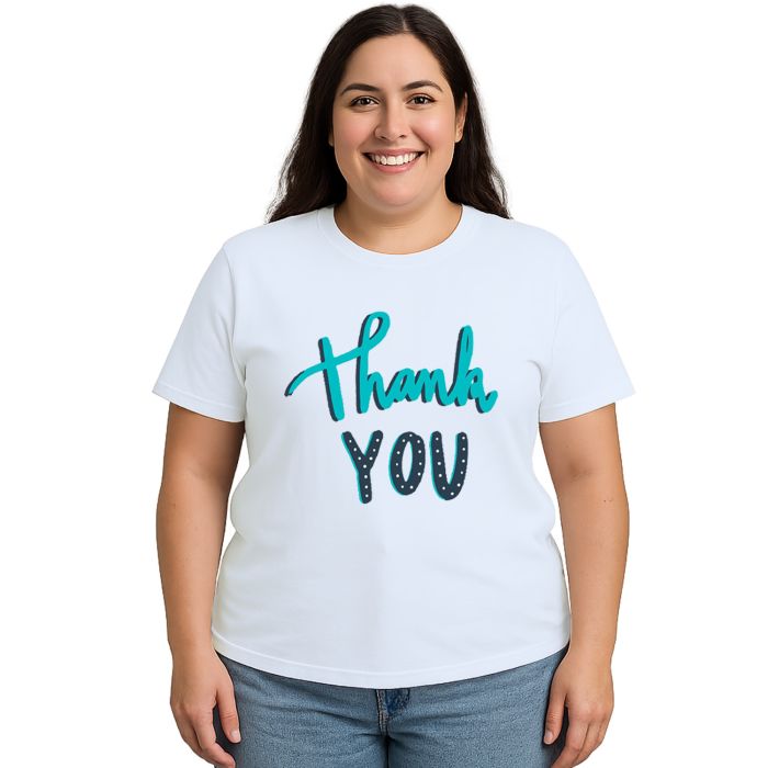 Camiseta Thank You Tks Obrigado Estampa Personalizada