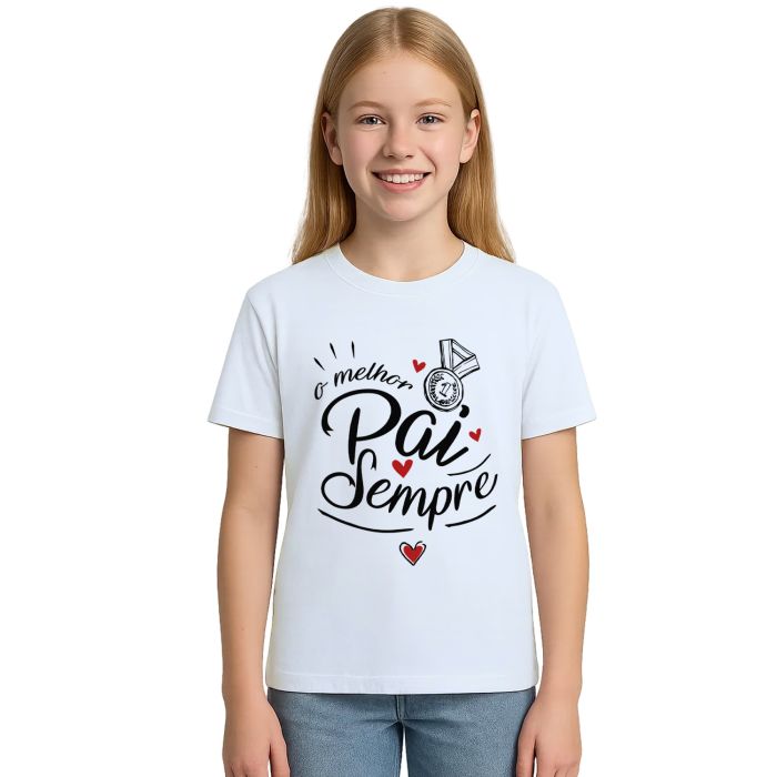 Camiseta Melhor Pai Sempre Dia dos Pais Personalizada
