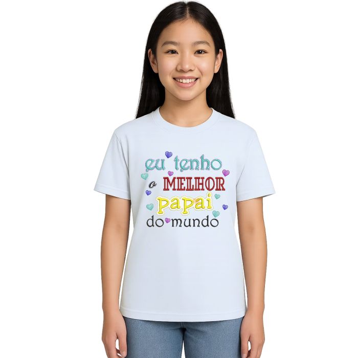 Camiseta Melhor Papai Do Mundo Estampa Personalizada