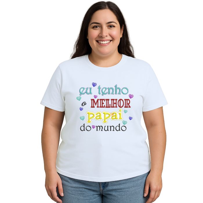 Camiseta Melhor Papai Do Mundo Estampa Personalizada