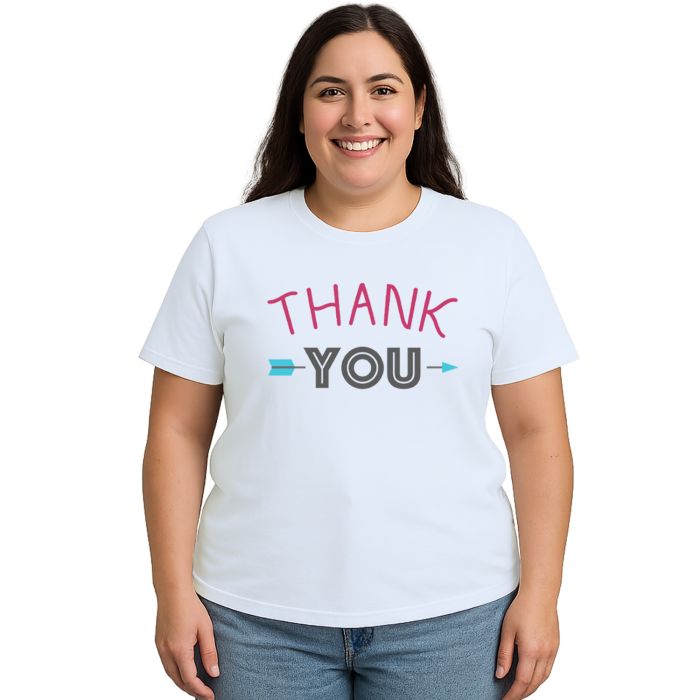 Camiseta Thank You Flecha Estampa Personalizada