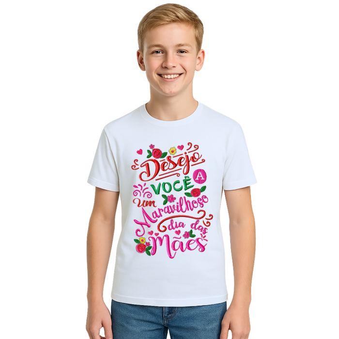 Camiseta Maravilhoso Dia Das Mães Estampa Personalizada