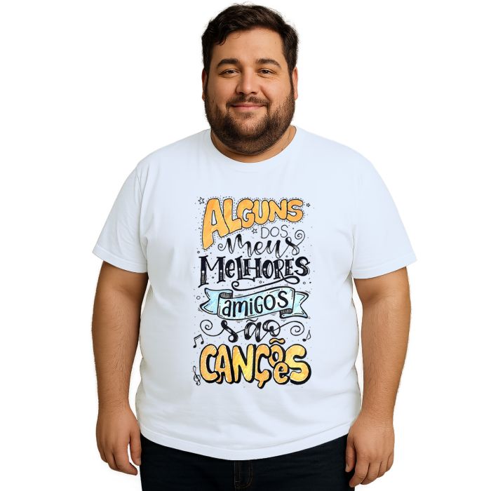 Camiseta Melhores Amigos São Canções Personalizada