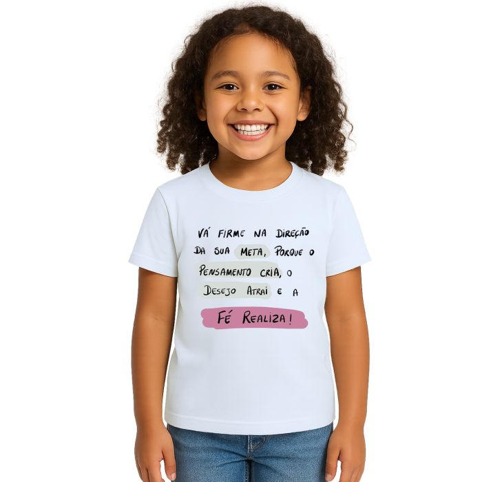 Camiseta Vá Firme Na Direção Da Sua Meta Personalizada