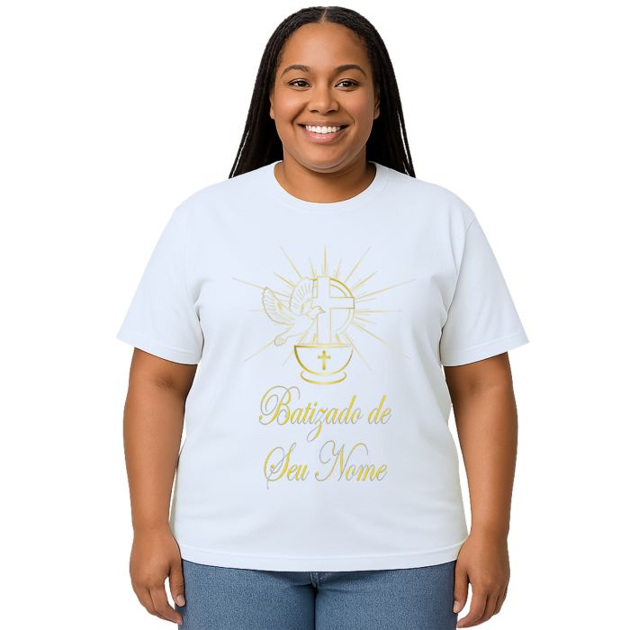 Camiseta Batizado Batismo Evento Igreja Personalizada