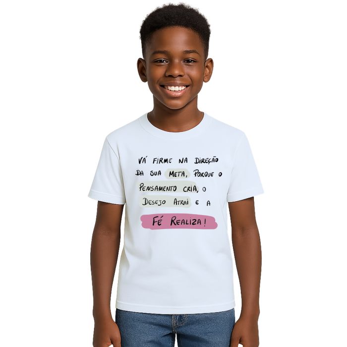 Camiseta Vá Firme Na Direção Da Sua Meta Personalizada