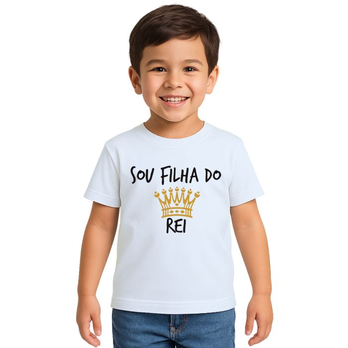 Camiseta Sou Filha Do Rei Deus Estampa Personalizada