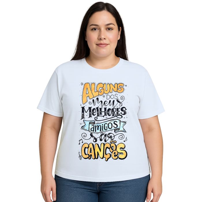 Camiseta Melhores Amigos São Canções Personalizada