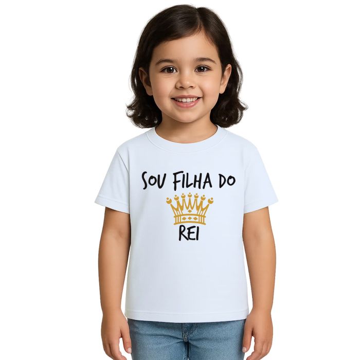 Camiseta Sou Filha Do Rei Deus Estampa Personalizada