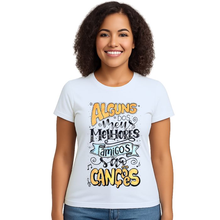 Camiseta Melhores Amigos São Canções Personalizada